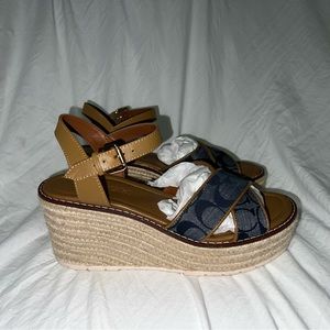 Coach Denim and Espadrille Wedges